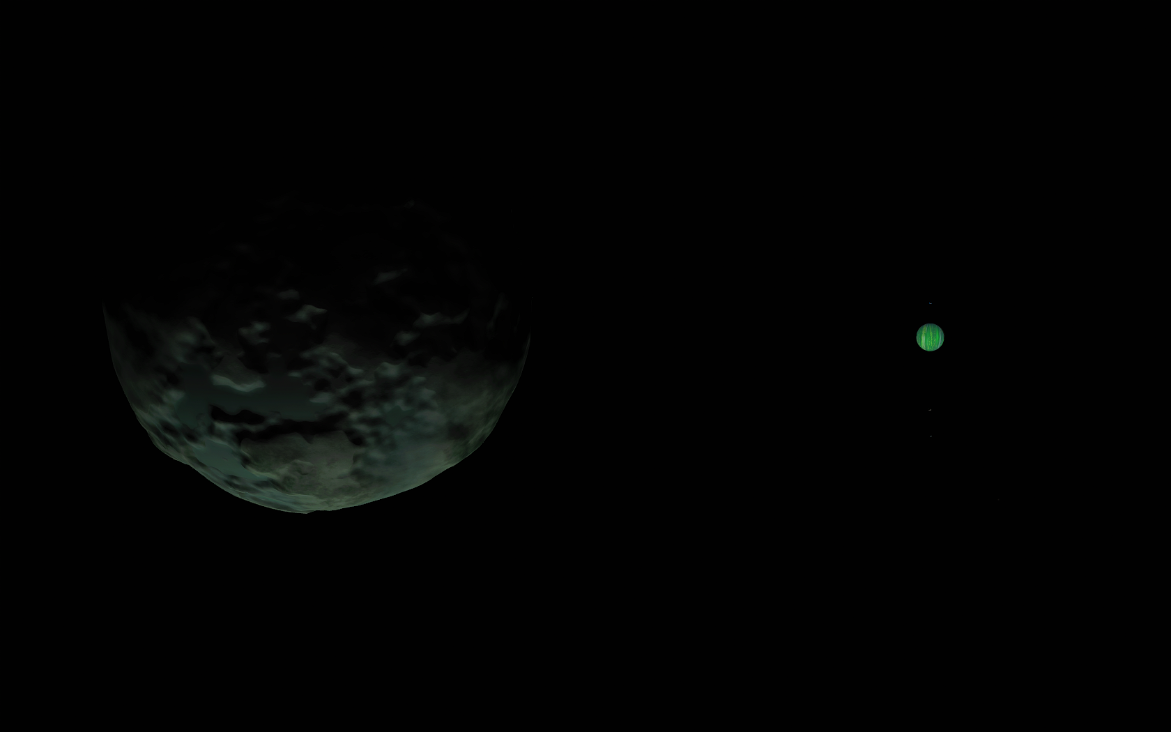 Also visible are the moons Vall, Tylo and Laythe