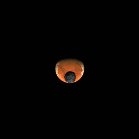 No shadow visible thanks to our current viewing angle to Duna